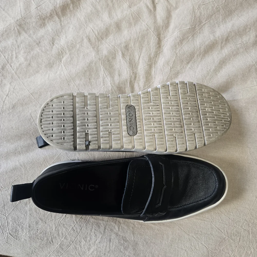 Vionic Women's Black Loafers with White Sole - Picture 2 of 3